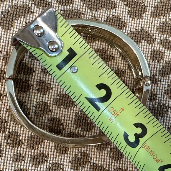 New Fornash ‘Gameday Chic’ Red Bangle Clamper Bracelet w Raised Gold Footballs - Picture 7 of 14